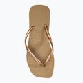 Damen Havaianas Square Logo Metallic rose gold / rose gold flip flops 5