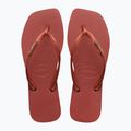 Havaianas Damen Square Logo Metallic mahagonifarben Flip Flops 10