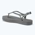 Damen Havaianas Luna Flatform grau Stahl Sandalen 3