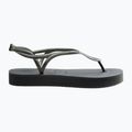 Damen Havaianas Luna Flatform grau Stahl Sandalen 9