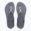 Damen Havaianas Luna Flatform grau Stahl Sandalen 10