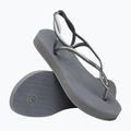 Damen Havaianas Luna Flatform grau Stahl Sandalen 12