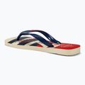 Havaianas Top Nautical Flip Flops beige Stroh / marineblau / rubinrot 3