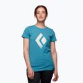 Damen Kletter-T-Shirt Black Diamond Chalked Up blau AP7300524055LRG1