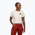 Women's Black Diamond Faded Crop Lorbeer aus weißem T-shirt