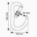 Karabiner CAMP Atom Lock gun metal 3