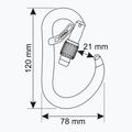 Kletterkarabiner CAMP Atom Belay Lock gun metal 5