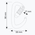 Karabiner CAMP Orbit 2Lock gun metal/orange 4