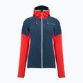 Women's La Sportiva Session Tech Hoody sturmblau/kirschtomatenfarbenes Trekking-Sweatshirt