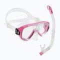 Cressi Ondina Kinder-Schnorchel-Set + Top-Maske + Schnorchel klar rosa DM11134
