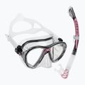 Cressi Big Eyes Evolution + Alpha Ultra Dry Tauchset schwarz/rosa