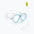 Schnorchelset Kinder Cressi Perla Jr + Minigringo clear/aquamarine