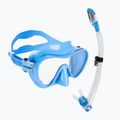 Cressi F1 Tauchset + Supernova Dry blau Metall