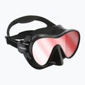 Cressi F1 Tauchmaske Ultravision schwarz/rote Gläser