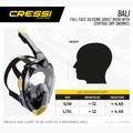 Cressi Bali Full Face Schnorchelmaske weiß/schwarz 6