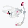 Cressi Marea + Seal Dry Jr Tauchset klar/rosa