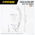 Cressi Itaca Ultra Dry Schnorchel klar/quamarin 5