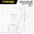 Cressi Alpha Ultra Dry Schnorchel klar/schwarz/weiß 7