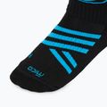 Skisocken Mico Heavy Weight Superthermo Primaloft Merino Ski black turquoise 3
