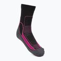 Trekkingsocken Damen Mico Medium Weight Crew Hike Extra Dry grau-rosa CA322