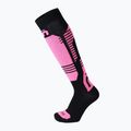 Skisocken für Kinder Mico Light Weightsuperthermo Merino Ski nero/fucsia fluo