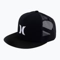 Herren Hurley Icon Solid Flat Trucker Kappe schwarz