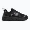 EA7 Emporio Armani Ace Runner Neue dreifache schwarz / silberne Schuhe 2
