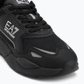 EA7 Emporio Armani Ace Runner Neue dreifache schwarz / silberne Schuhe 7