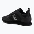 EA7 Emporio Armani Schwarz & Weiß Carbon dreifach schwarz / Silber Logo Schuhe 3
