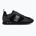 EA7 Emporio Armani Schwarz & Weiß Wildleder dreifach schwarz micropunch Schuhe 2