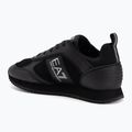 EA7 Emporio Armani Schwarz & Weiß Wildleder dreifach schwarz micropunch Schuhe 3