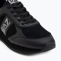 EA7 Emporio Armani Schwarz & Weiß Wildleder dreifach schwarz micropunch Schuhe 7
