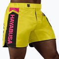 Herren Hayabusa Icon Mid-Thigh MMA Trainingsshorts gelb/blau 2