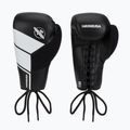 Hayabusa S4 Lace Up Boxhandschuhe weiß S4LACBG-BK 3