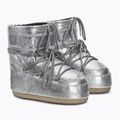 Damen Moon Boot Icon Low Glitter silberne Schneestiefel 4