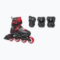 Kinder-Inlineskates mit Schützern Rollerblade Fury Combo Jr black/red