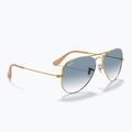 Sonnenbrille Ray-Ban Aviator Classic arista gold/light blue