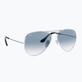 Sonnenbrille Ray-Ban Aviator Classic silver/light blue