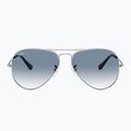 Sonnenbrille Ray-Ban Aviator Classic silver/light blue 2