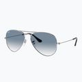 Sonnenbrille Ray-Ban Aviator Classic silver/light blue 4