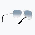 Sonnenbrille Ray-Ban Aviator Classic silver/light blue 6