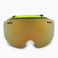 Skibrille Neon Light black/yellow/mirror gold 2