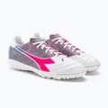 Herren Diadora Brasil Elite Veloce GR TFR Fußballschuhe weiß/rosa fluo/blau fluo 4