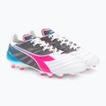 Herren Diadora Brasil Elite Veloce GR ITA LPX Fußballschuhe weiß/rosa fluo/blau fluo 4