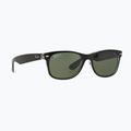 Sonnenbrille Ray-Ban New Wayfarer Classic matte black transparent/green g-15