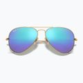 Sonnenbrille Ray-Ban Aviator Classic matt gold/blue polarized 3
