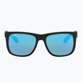 Sonnenbrille Ray-Ban Justin Classic matt black gum/blue mirror 2