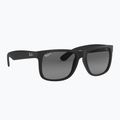 Sonnenbrille Ray-Ban Justin Classic matt black gum/dark grey