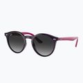 Kinder-Sonnenbrille Ray-Ban RB9064S polished violet/grey gradient 4