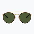 Sonnenbrille Ray-Ban Round Double Bridge arista gold/green g-15 2